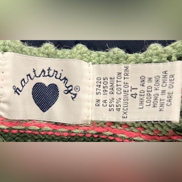 Hartstrings 2pc sweater vest corduroy skirt set entity flowers size 4T - Picture 6 of 9